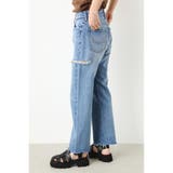 Asymmetry Crash ストレートデニムパンツ | RODEO CROWNS WIDE BOWL | 詳細画像6 