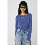 L/BLU1 | VELOUR TOUCH ロングスリーブトップス | MOUSSY OUTLET