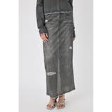 BLK | DENIM PRINT TRANSPARENT スカート | MOUSSY OUTLET