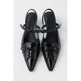 BLK | LACE UP SLING BACK ミュール | MOUSSY OUTLET