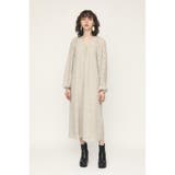 L/BEG1 | JACQUARD MOTTED GATHER ワンピース | SLY OUTLET