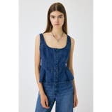 BLU | SQUARE NECK デニム ビスチェ | MOUSSY OUTLET