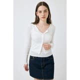 EYELET U-NECK カーデ & キャミ | MOUSSY OUTLET | 詳細画像6