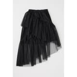 BLK | VOLUME チュールスカート | MOUSSY OUTLET