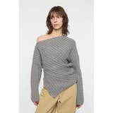T.GRY | ASYMMETRY RIB ニット | MOUSSY OUTLET