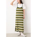 柄GRN5 | マルチボーダーキャミワンピース | RODEO CROWNS WIDE BOWL