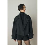 BLK | ショートジャケット リサイクルポリエステル×ウール混 | MOUSSY OUTLET