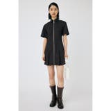 L/BLK1 | STITCH WORK FIT ミニドレス | MOUSSY OUTLET