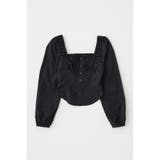 BLK | PUFF SLEEVE CORSET FIT ブラウス | MOUSSY OUTLET