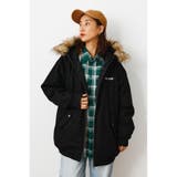 BLK | (WEB限定)フードフェイクファーパディングブルゾン | RODEO CROWNS WIDE BOWL