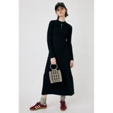 BLK | FLARE HEM KNIT ドレス | MOUSSY OUTLET