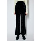 BLK | PLEATED VELOUR パンツ | MOUSSY OUTLET
