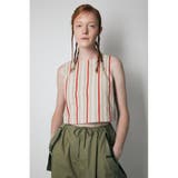 RED | STRIPED CROP トップス | MOUSSY OUTLET
