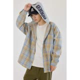 L/BLU1 | ボンディングフーデッドチェックシャツ | RODEO CROWNS WIDE BOWL