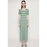 M/GRN7 | ROUND N/C BORDER ロングワンピース | SLY OUTLET