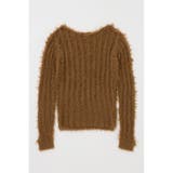BRN | SHEER SHAGGY ロングスリーブニット | MOUSSY OUTLET