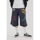 BLK | ラクガキバミューダデニムパンツ | RODEO CROWNS WIDE BOWL