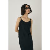 BLK | サテンキャミソール リサイクルポリエステル×レーヨン素材 | MOUSSY OUTLET