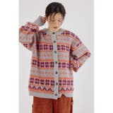 柄GRY5 | NEON NORDICニットカーディガン | RODEO CROWNS WIDE BOWL