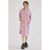 D/PNK3 | コール&デニムパッチワンピース | RODEO CROWNS WIDE BOWL