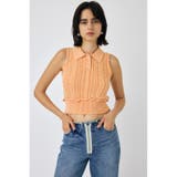 L/ORG1 | CABLE KNIT POLO タンク | MOUSSY OUTLET