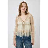 BEG | TULLE LAYERED トップス | MOUSSY OUTLET