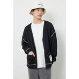 BLK | スウェットライクZIPカーディガン | RODEO CROWNS WIDE BOWL