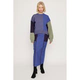 BLOCKING LIGHT KNIT トップス | SLY OUTLET | 詳細画像1 