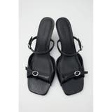 BLK | DOUBLE BELTED WEDGE サンダル | MOUSSY OUTLET
