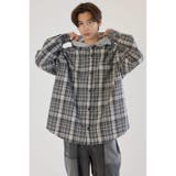 GRY | ボンディングフーデッドチェックシャツ | RODEO CROWNS WIDE BOWL