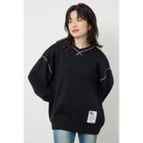 BLK | スウェットライク2wayネックニットトップス | RODEO CROWNS WIDE BOWL