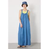 BLU | Thickness DENIMギャザーサロペット | RODEO CROWNS WIDE BOWL
