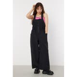 BLK | ウエストシャーリング ナイロンサロペット | RODEO CROWNS WIDE BOWL