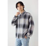 BLU | スカシオンブレーチェックシャツ | RODEO CROWNS WIDE BOWL