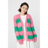 柄PNK5 | Grunge Border Knit カーディガン | RODEO CROWNS WIDE BOWL