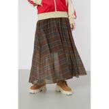 柄BRN5 | シアーチェックスカート | RODEO CROWNS WIDE BOWL