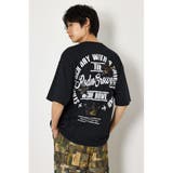 BLK | カモフラアップリケTシャツ | RODEO CROWNS WIDE BOWL