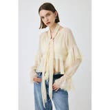 ECRU | LACE TRIM TIE ブラウス | MOUSSY OUTLET