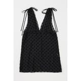 BLK | FLOWER MOTIF シアーミニドレス | MOUSSY OUTLET