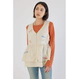 WHT | embroideryフロントジップベスト | RODEO CROWNS WIDE BOWL