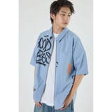 L/BLU1 | グラフィティーZIPシャツ | RODEO CROWNS WIDE BOWL