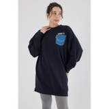 BLK | グランジロゴデニムアップリケワンピース | RODEO CROWNS WIDE BOWL