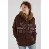 BRN | FADE LOGOニットジップフーディー | RODEO CROWNS WIDE BOWL