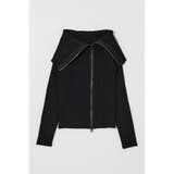 BIG COLLAR ZIP UP ニットトップス | MOUSSY OUTLET | 詳細画像7 