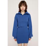 BLU | BIG COLLOR ZIP UP 2P ショートワンピース | SLY OUTLET