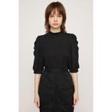 BLK | PUFF SLEEVE GATHER CUT トップス | SLY OUTLET