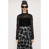 BLK | ASYMMETRY MESH L／S トップス | SLY OUTLET