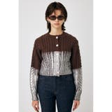 FOIL PRINT CABLE カーディガン | MOUSSY OUTLET | 詳細画像10 