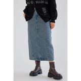 BLU | カーブデニムマキシスカート | RODEO CROWNS WIDE BOWL