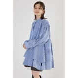 柄BLU5 | サイドティアードシャツチュニック | RODEO CROWNS WIDE BOWL